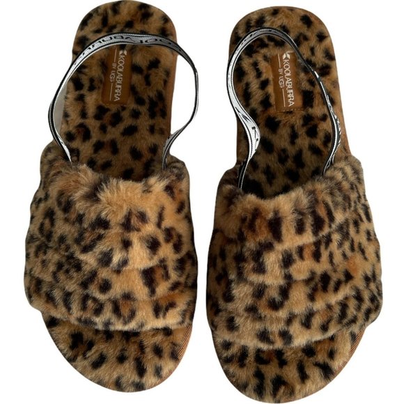 Women’s Slippers Size 7 Koolaburra FUZZ'N II CHEETAH Strappy Sandal - Picture 7 of 12